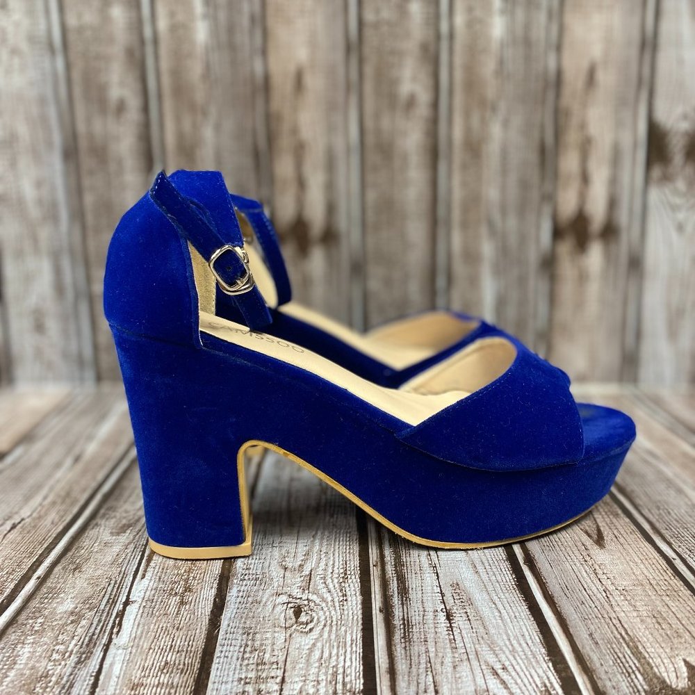 Camssoo Platform Ankle Strap Heels